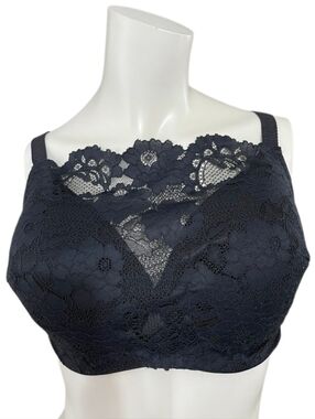 Soma Bra Lace Cami Built In Black Underwire Sz 36DD WL85
